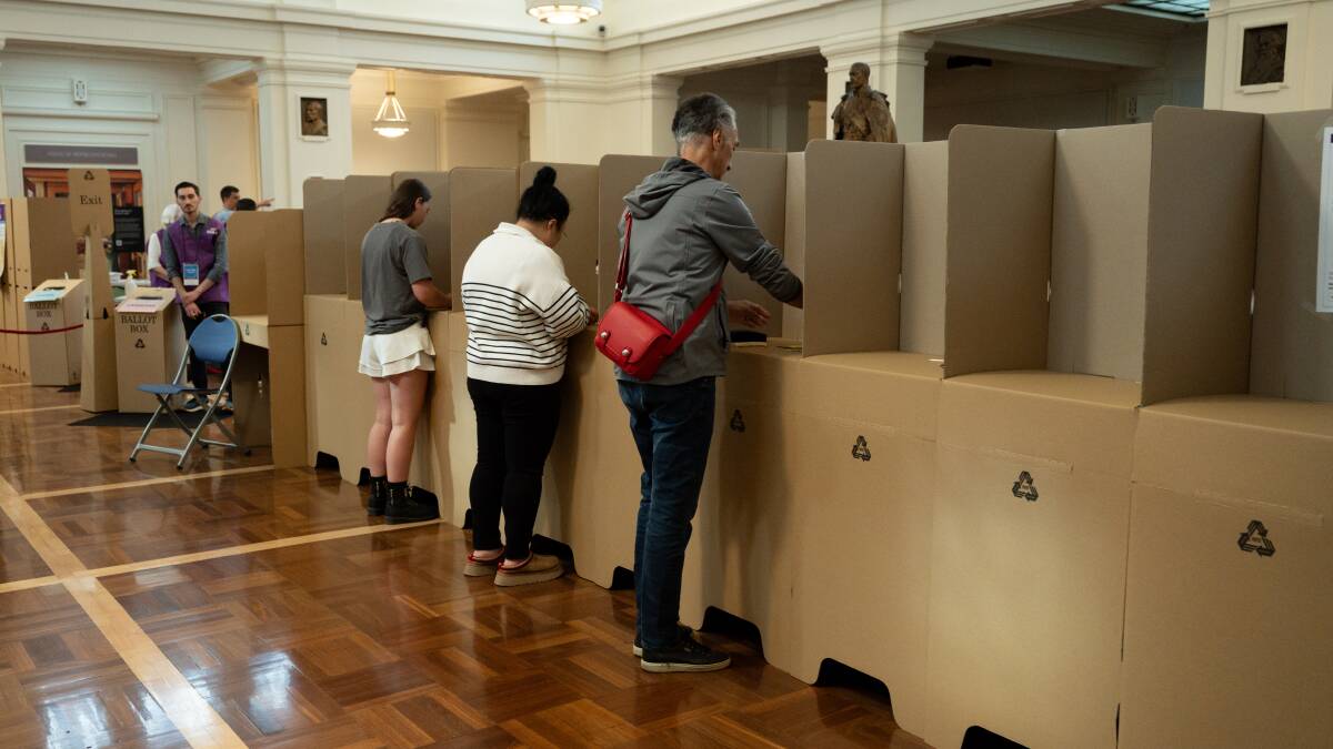 Polling on The Voice Referendum Day at Old Parliament House. Picture by Elesa Kurtz