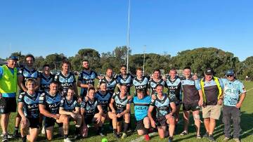 Fresh off the field and victory in hand - the Moruya Sharks are back. Photo supplied.