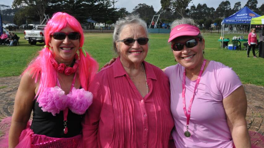 Kylie Young, Dawn Lowe and Kim Young, at the 2017 Eurobodalla Mother's Day Classic. File picture