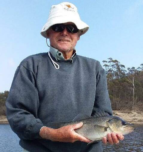 BASS: Ian Smith with a 38cm bass caught in the Brogo Dam contest.