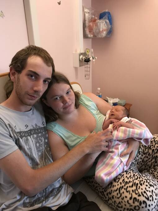 EARLY BLOOMER: Bridie Miller and Danial Morton are the proud parents of Violet Rose Morton, born at Moruya District Hospital at 4:50am on New Year’s Day - well ahead of her due date.