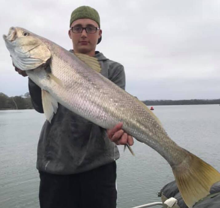 SILVER GHOST: Jake Mikolic with more than a metre of beautiful mulloway.