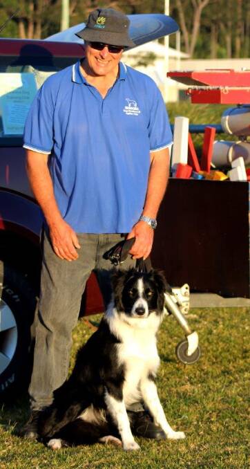 ALERT AND AGILE: Training your dog in agility is fun. Peter Nelipa and his dog Bobbie are among the growing crowd in Narooma on Saturdays.