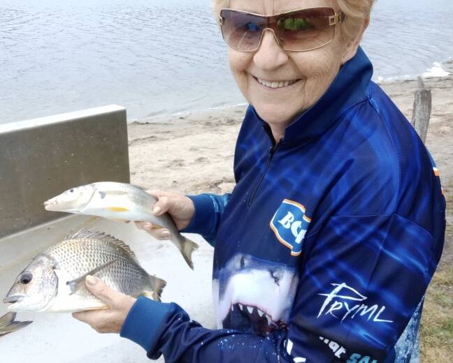 Narooma Sport and Gamefishing Club member Denise Thirtle was also happy with her catch.