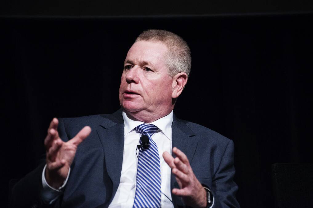 Former Bendigo and Adelaide Bank managing director Mike Hirst says with calling property valuations, he is "damned if you do, damned if you don't". Picture: CHRISTOPHER PEARCE