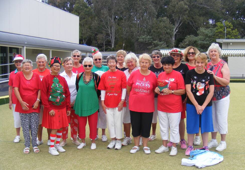 NAROOMA WOMEN: The players dressed up for the last day of bowls for the year.