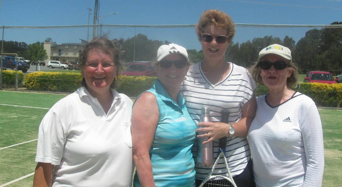 DIVISION ONE: The winning Bay Larks team of Robyn Cole, Ann Cole, Sue McCann and Barbara Kuessner.