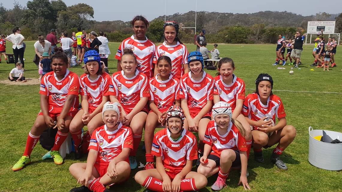 The Devils junior girls' U12s at the grand final on Saturday. Picture: Supplied.