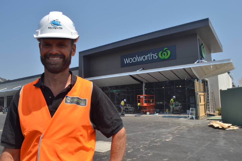 Narooma Plaza centre manager Mark Anderson stands outside the new Woolworths store. 
