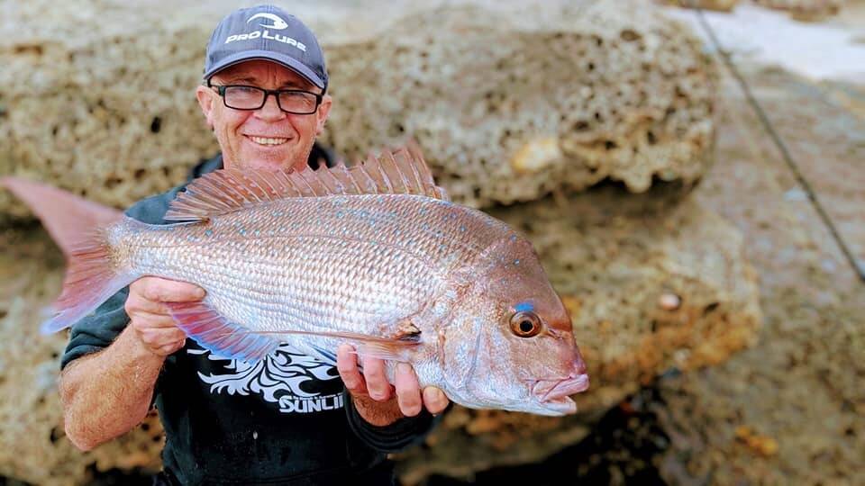 Still biting: Ray Smith with a really nice land-based snapper taken north of the bay last weekend. Picture: Tackle World Moruya 