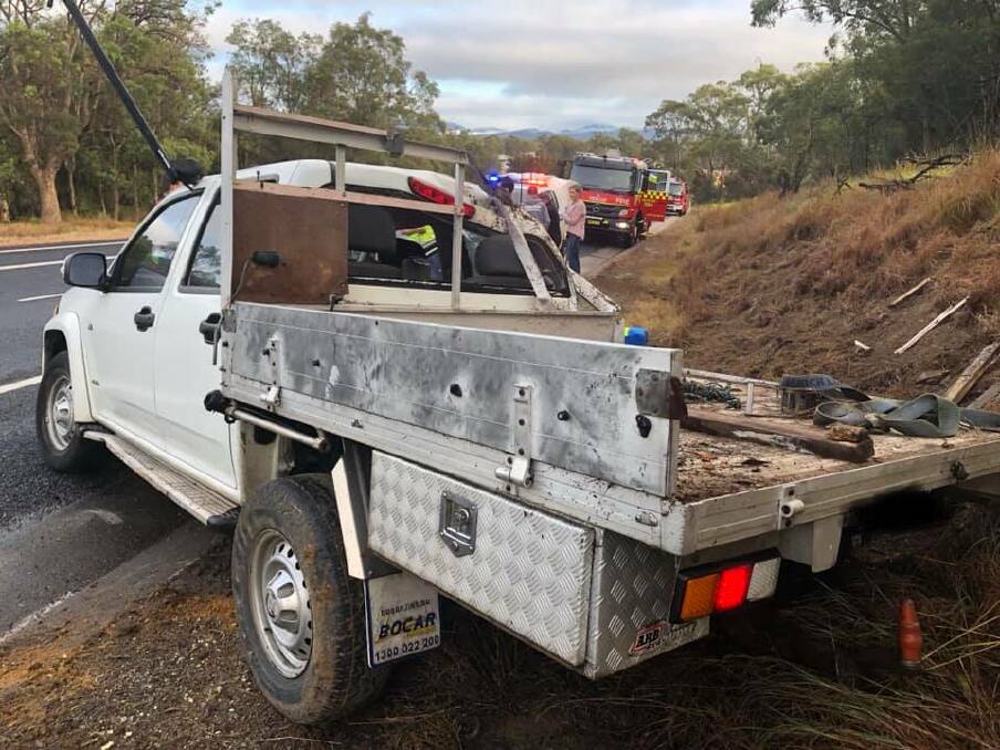 Emergency services called to help a single driver who crashed on Saturday, July 6. Picture: Moruya Fire and Rescue Facebook page. 