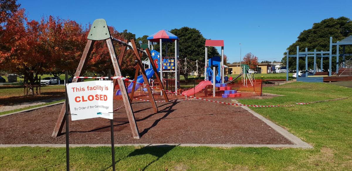 The playground at Moruya Riverside Park remains closed until further notice. 