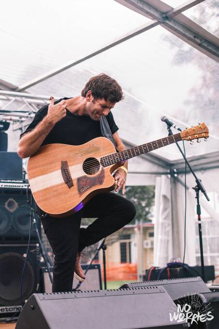 Daniel Champagne at the Moruya Waterfront Hotel during a No Worries festival last year. Image: Supplied. 