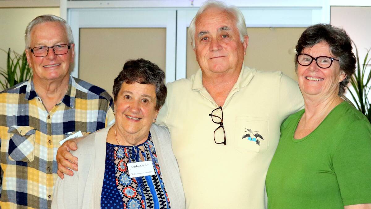 Brian and Shirley Gunter, left, were hosts at the October15th meeting of the Narooma Camera Club at which guest judge Rob Geraghtyattended with Margaret, to judge the NCC's Travel Photo competition.