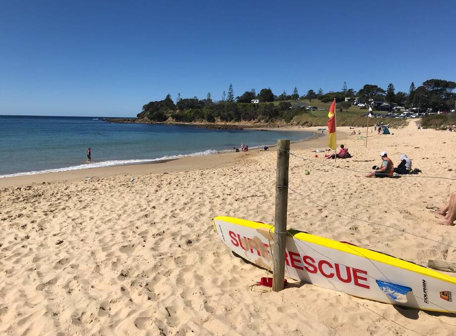 A calm day at Bermagui in 2020. Image: Bermagui Surf Life Saving Club. 