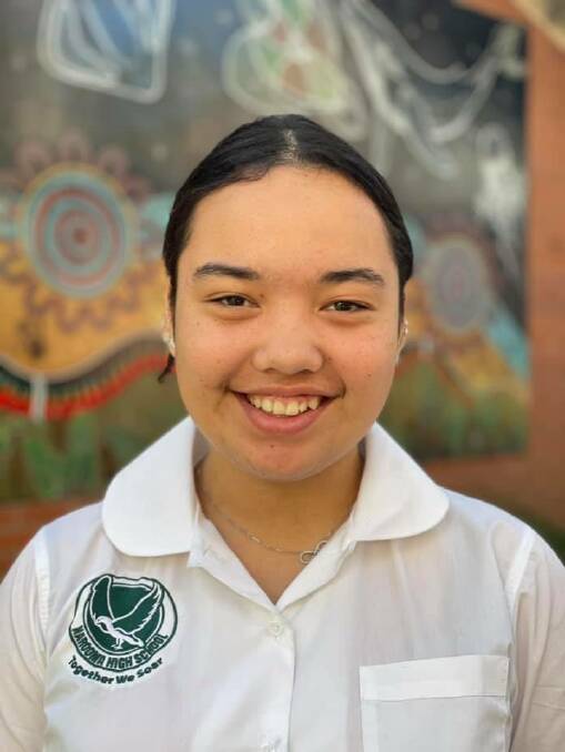 Smash goals: Narooma High School student Katie Ben has started studying a university unit, critical thinking. Photo: Narooma High School.