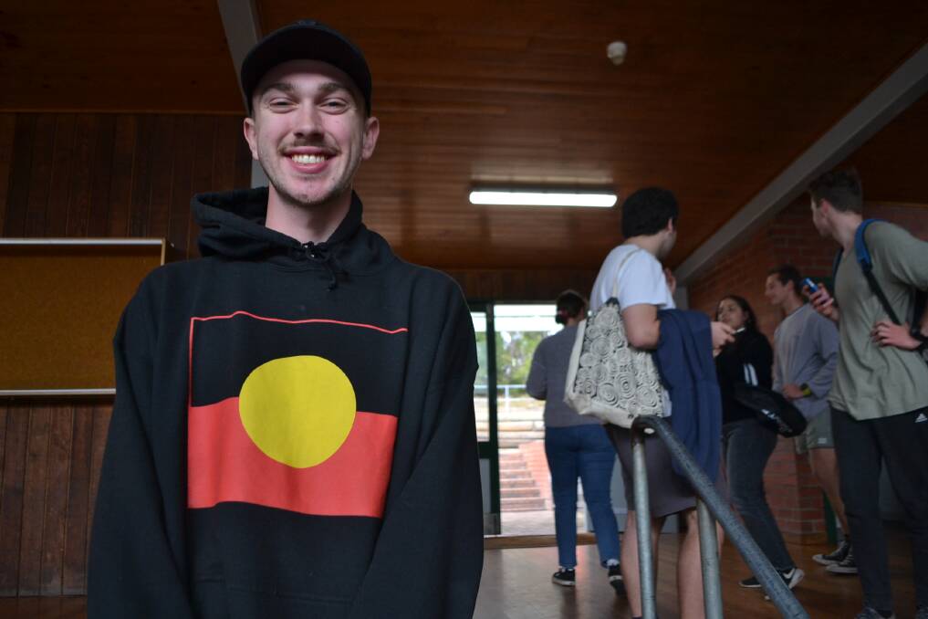 Huon Lemarshall proud to have completed his first HSC exam.