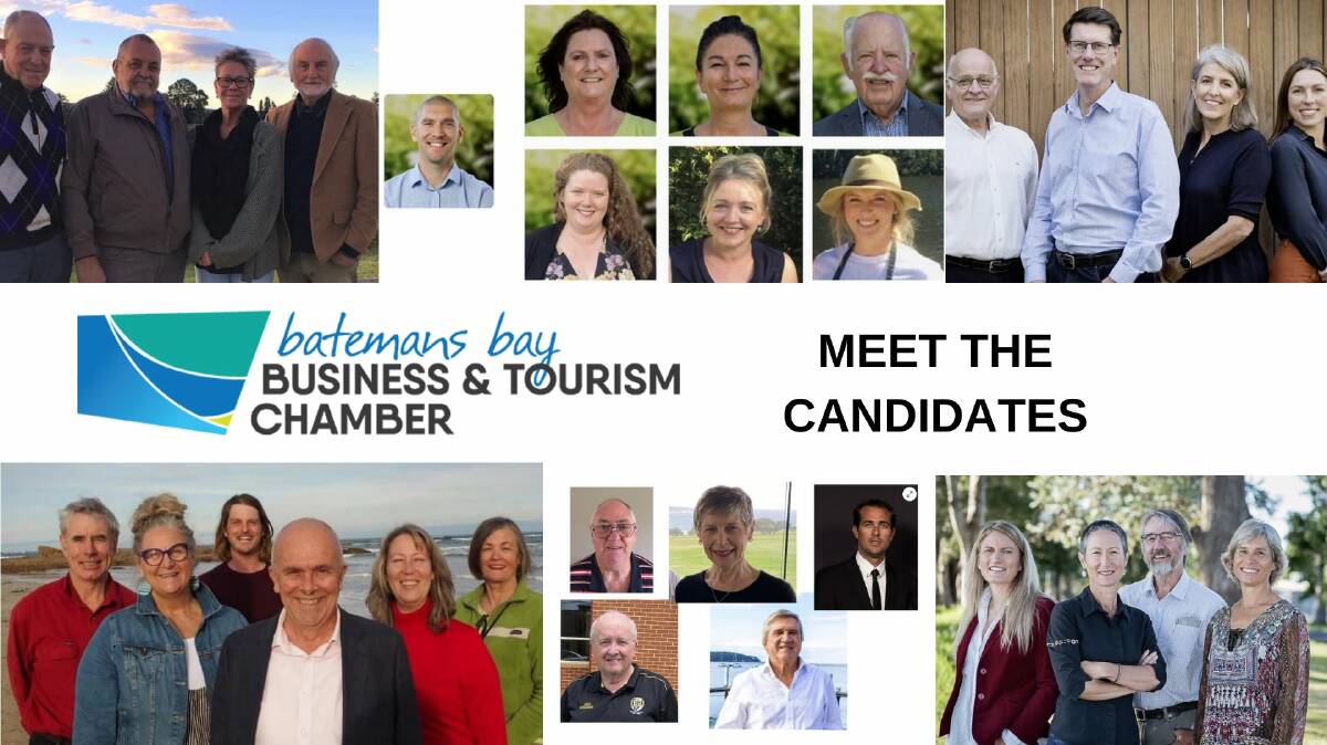The community is invited to meet Eurobodalla Shire Council candidates at the Batemans Bay Soldiers Club on Wednesday, November 24. Image: Batemans Bay Business and Tourism Chamber Facebook. 