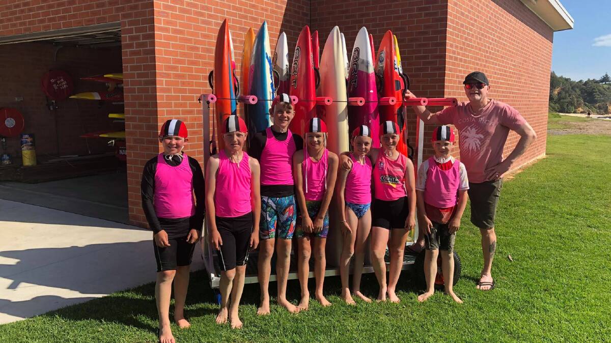 CEO of Narooma Golf Club Dominic Connaughton with Narooma Nippers.