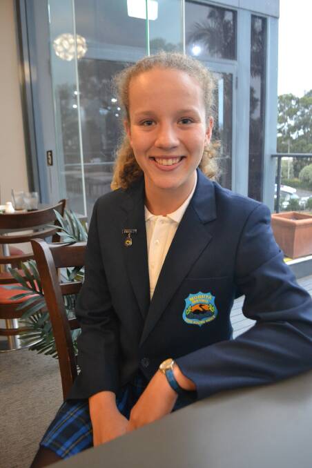 Moruya High School's Stephanie Lunn recognised as Moruya Lions Youth of the Year, she will compete at a regional level in March. 