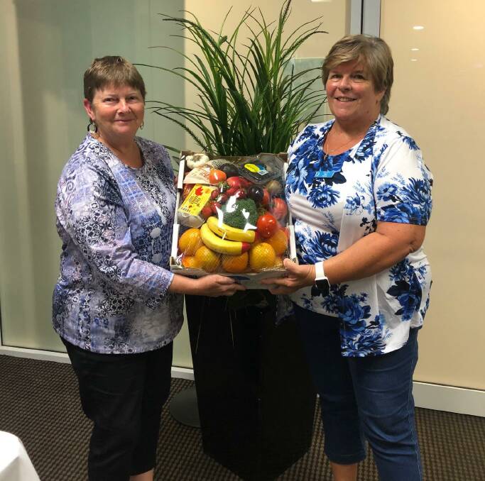 WINNER: Quota Narooma Trivia Night winner Anne Thornton with Quota president Sue Fahey. Picture: Supplied