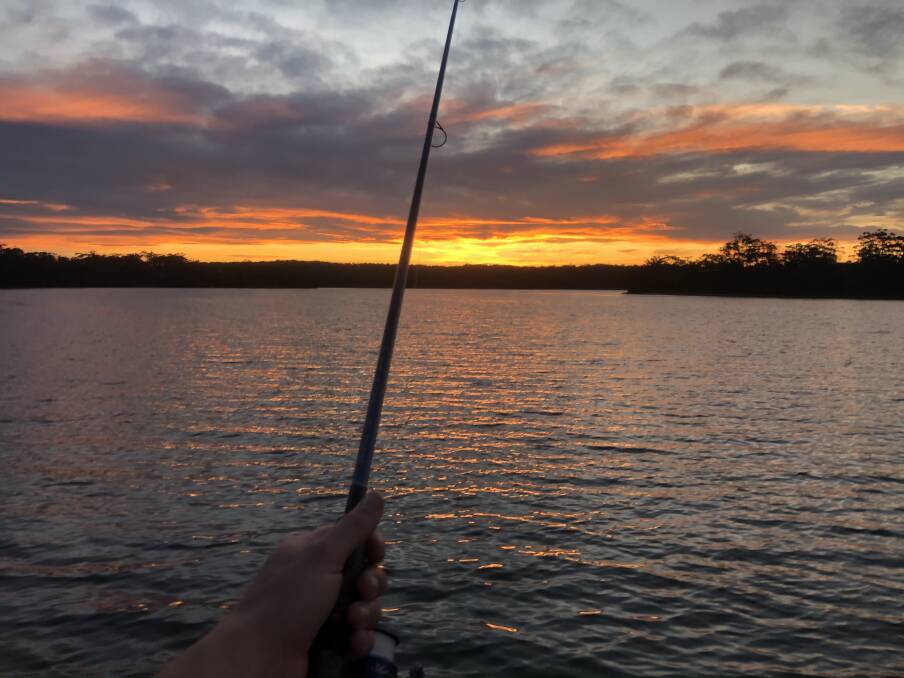A sunset fish as the weather warms at Wallaga Lake. 