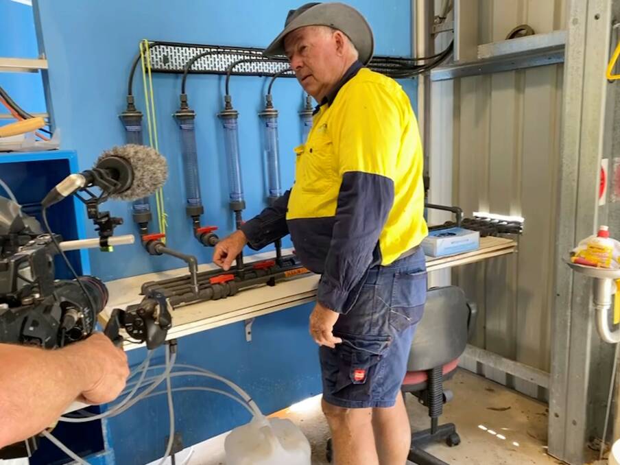 Headworks operator Robert Boyle demonstrates how the shire's water is treated in the filming of a new video, now available to watch on Eurobodalla Shire Councils YouTube channel. Picture: Supplied. 