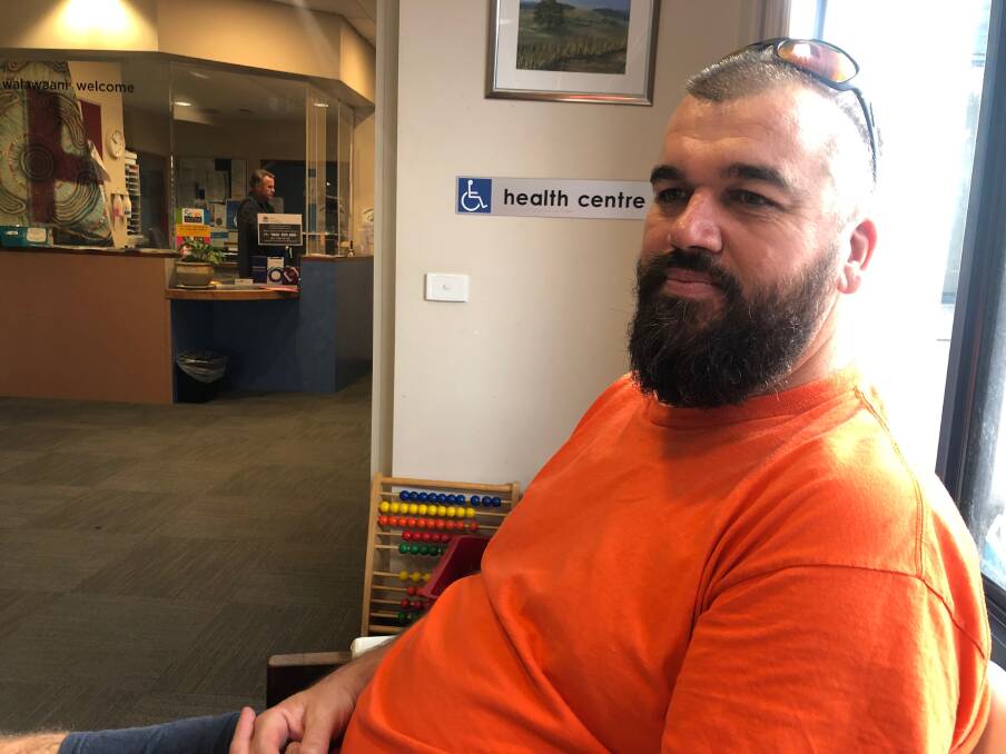 Craig Dawson waits for his physiotherapy appointment at the Narooma Community Health Centre recently.