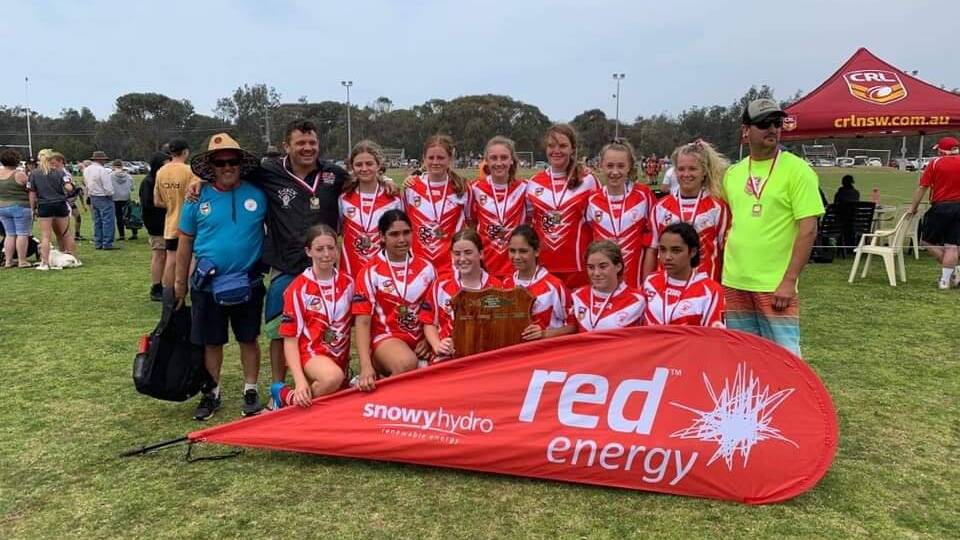 The Narooma Devils U14s at the grand final on Saturday. Picture: Supplied.