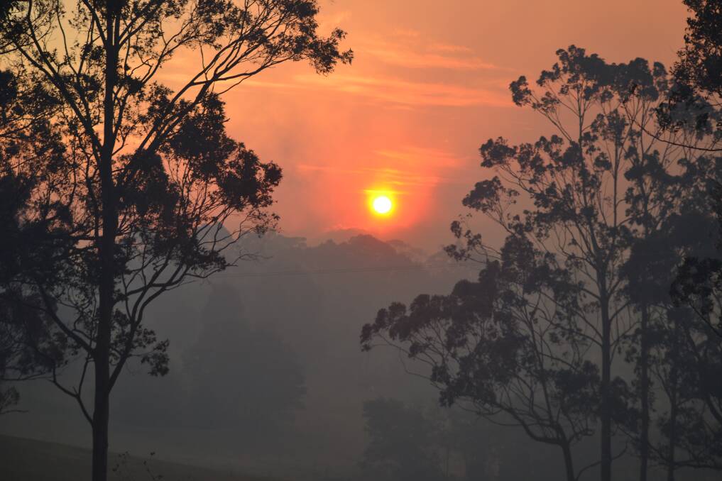 A smoky afternoon in the Eurobodalla Shire during the black summer bushfires of 2019-2020. Image: File. 