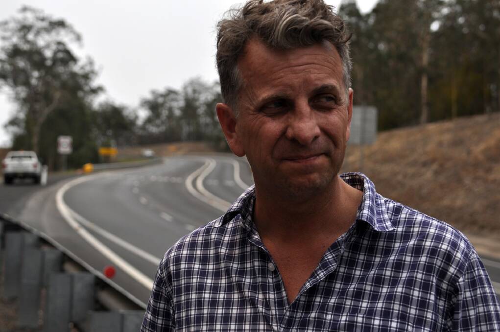 Bega MP Andrew Constance talks about the impact of the bushfires on the Bega Valley Shire and Eurobodalla Shire at the reopening of the Kings Highway on Tuesday, January 14.