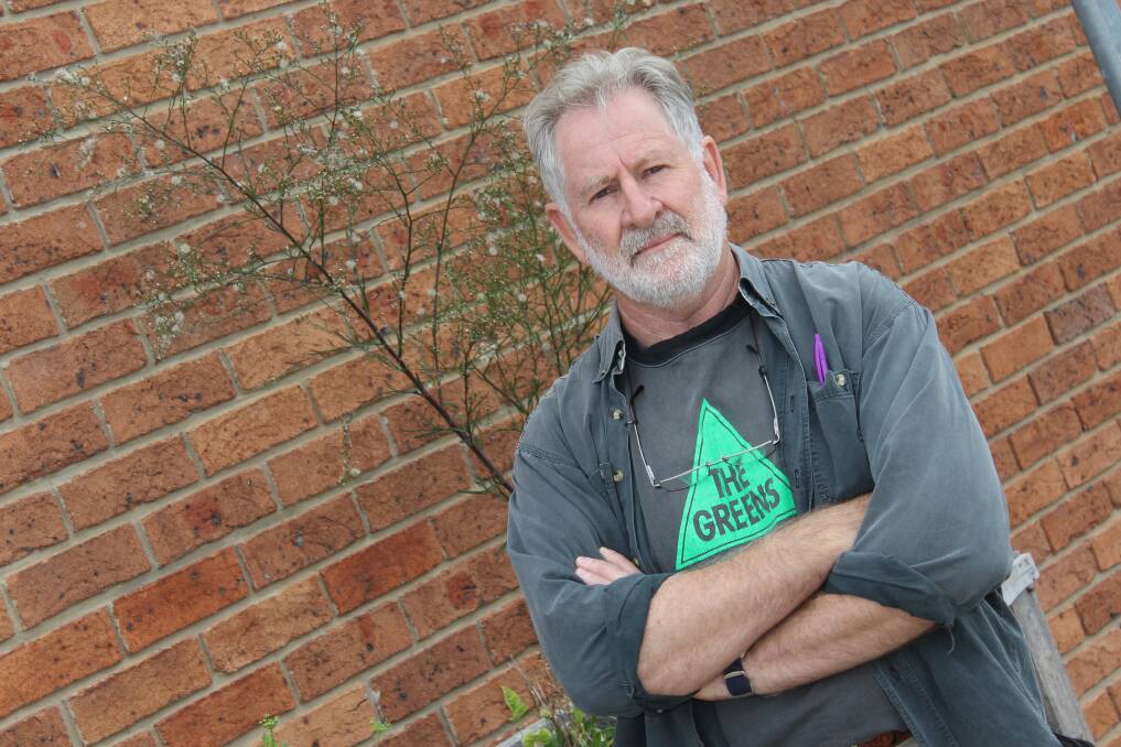 Will Douglas, Greens candidate for Bega, said he cannot work at Moruya High until the investigation into a complaint made against him has completed.  