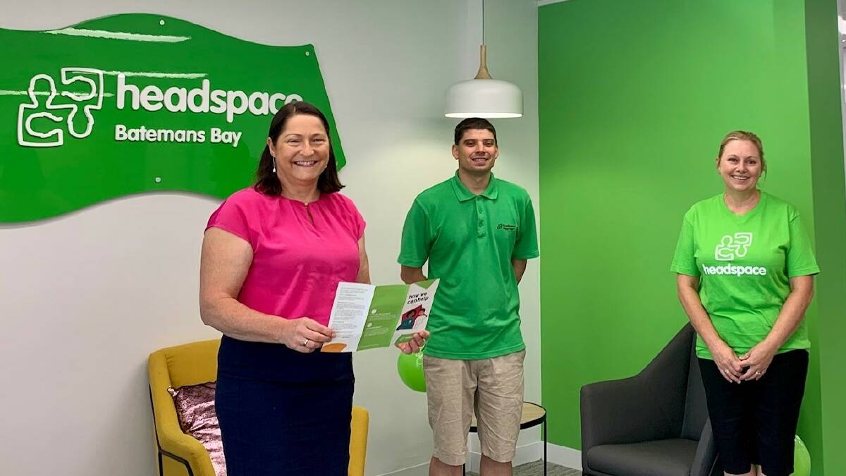 Gilmore MP Fiona Phillips visits the new headspace centre at Batemans Bay. Image: Supplied. 