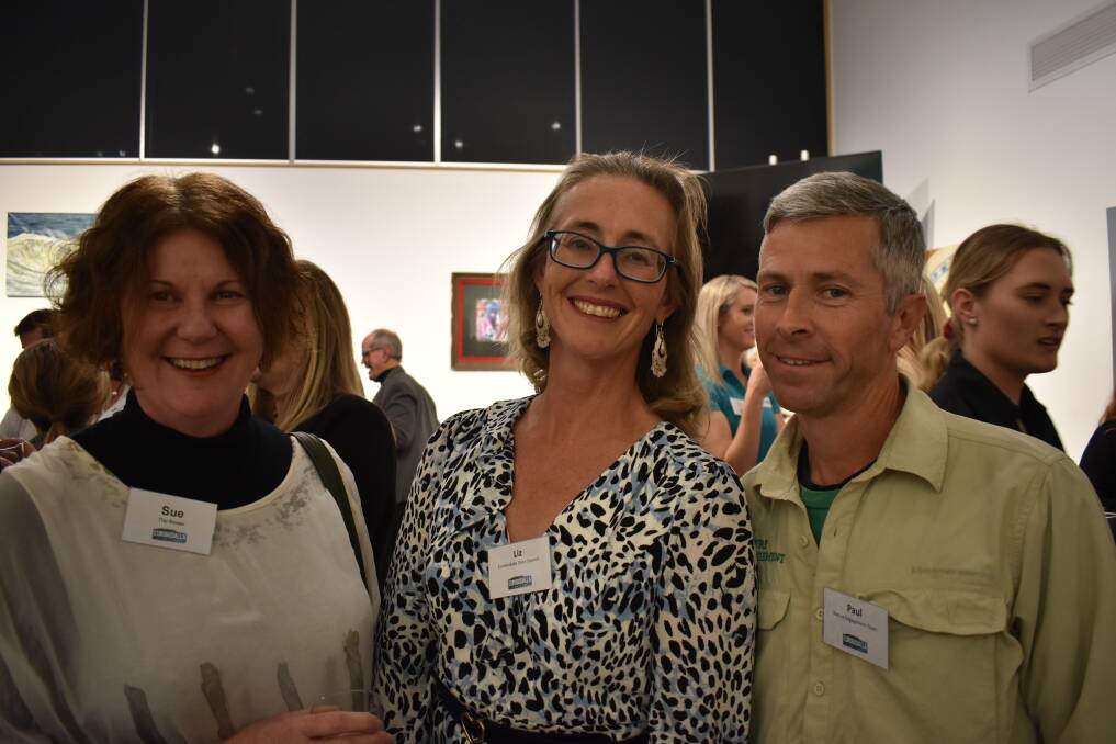 Sue Berry, The Bower; Liz Rankin, Eurobodalla Council; Paul Dickson, Nature Engagement Tours at the launch on Wednesday, July 31.