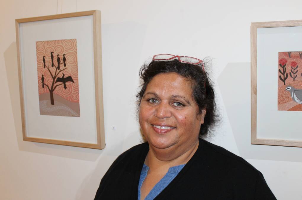 Tilba artist Cheryl Davison at the Ivy Hill Gallery. 