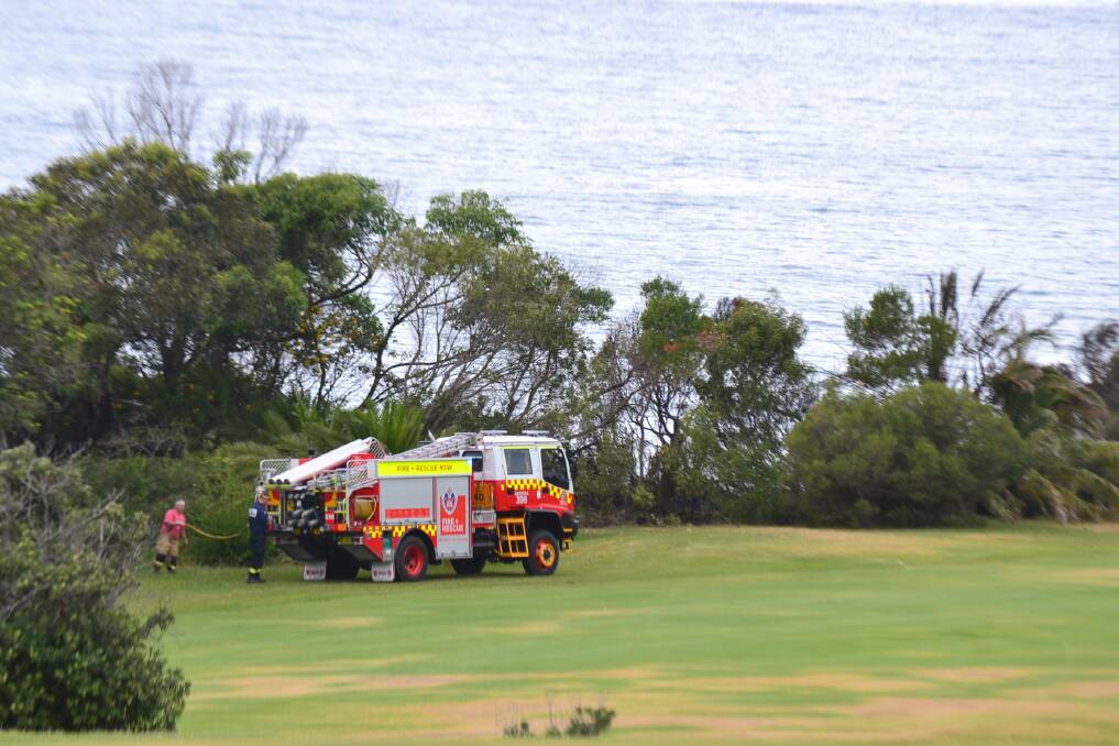 Narooma Fire and Rescue attend a bushfire adjacent Ballingalla Street and Clarke Street. 