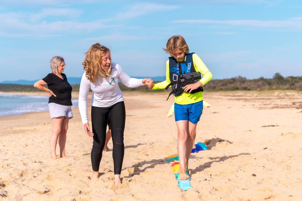 Gabbie Johnson wants to help build kids' confidence and motor skills in a beach environment. Picture: Josh Burkinshaw. 