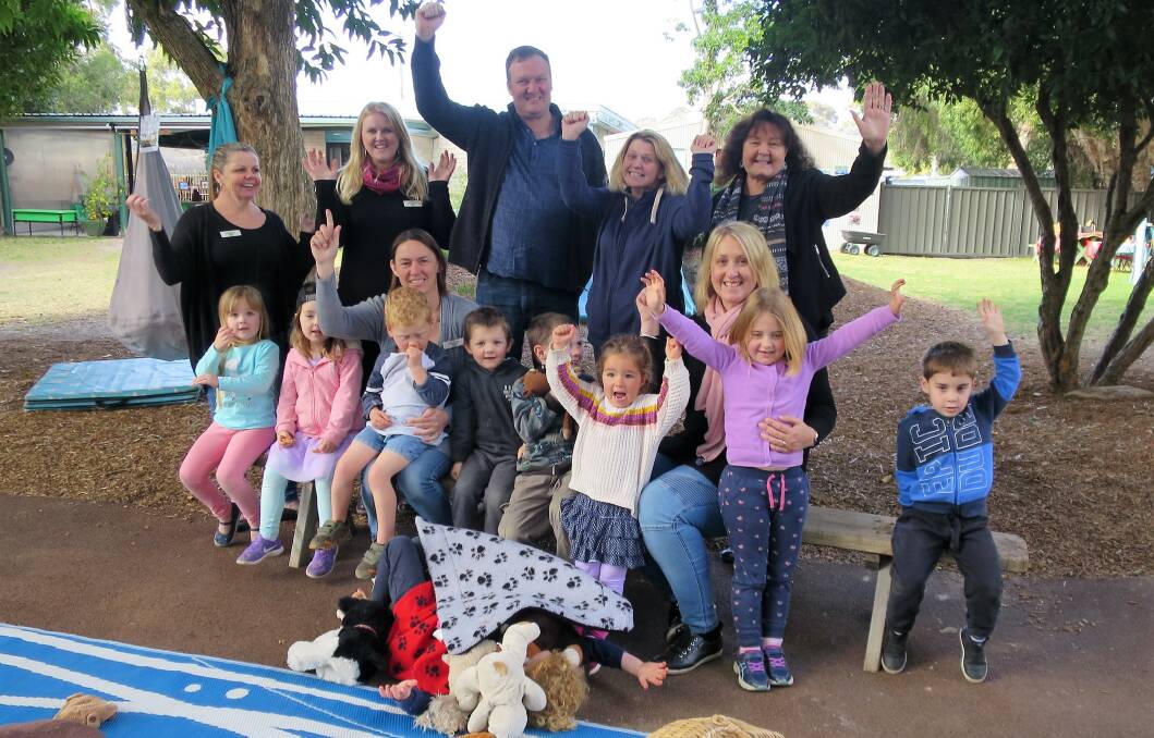 Quality: Narooma Preschool celebrate their achievement after being recognised for their above-average standard. Image: Supplied.