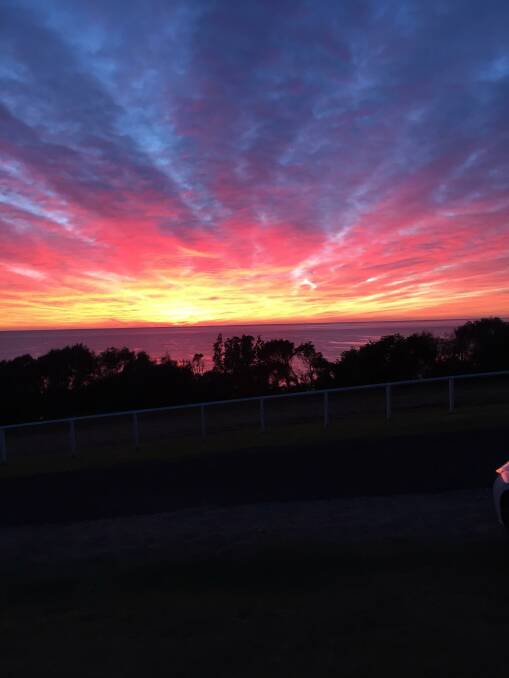 John Lundy took this photograph of a sunrise at the Narooma Marine Rescue Base one morning. 