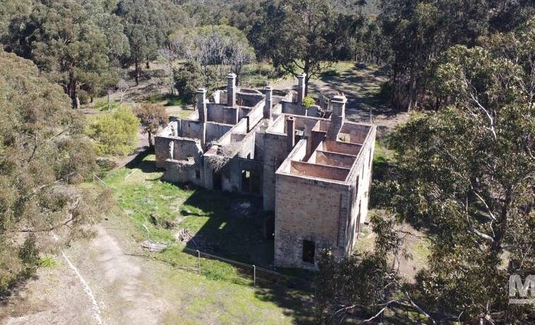 NOT MUCH LEFT: Selling agents say it would be a "brave" renovator who would look to restore the historic building which many still consider a memorial to the Ash Wednesday disaster. Pictures: McGees Property.