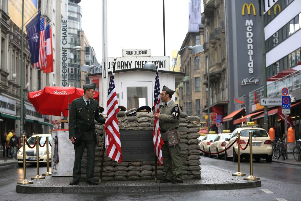 Checkpoint Charlie was the crossing point between East and West Berlin during the Cold War. Now it's a recreation for tourists. Picture: Shutterstock