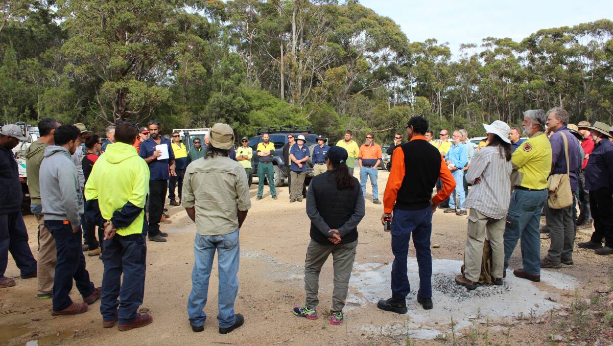 The cultural burning workshop drew a large group of people from various fire and land management roles.