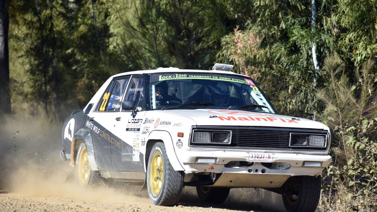The first two wheel drive home was tenth placed Tom Clarke and Ryan Preston in a Datsun Stanza. Picture supplied. 