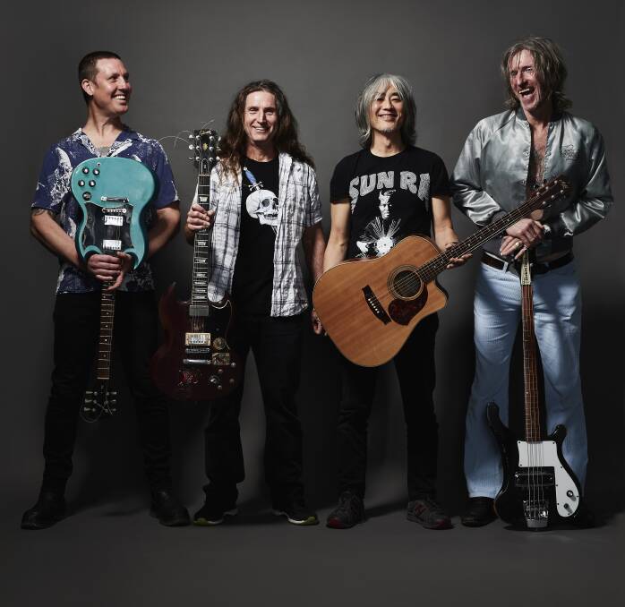 RESTRUNG: The Hard-Ons in 2021 features, from left, Murray Ruse (drums), Peter Black (guitar), Ray Ahn (bass) and Tim Rogers (vocals). Picture: Michelle Young 
