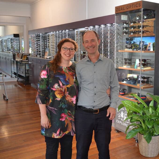 SERVICE WITH A SMILE: Phil and Yvette Taylor are the friendly faces at Narooma Vision, having taken over the longstanding business earlier this year.