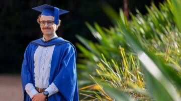 UOW's university medalist for the Faculty of Engineering and Information Sciences, Kiarn Roughly. Picture by Adam McLean