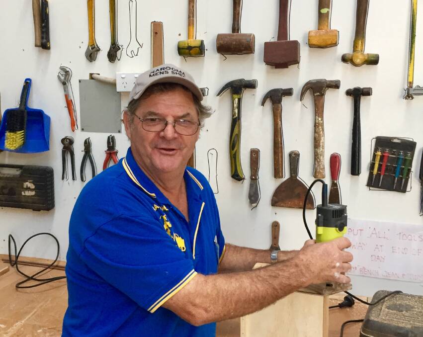 MEN-DING: Dick Nagle says the Narooma Men's Shed is all about fixing things for the community: 'We fix broken chairs and broken minds."