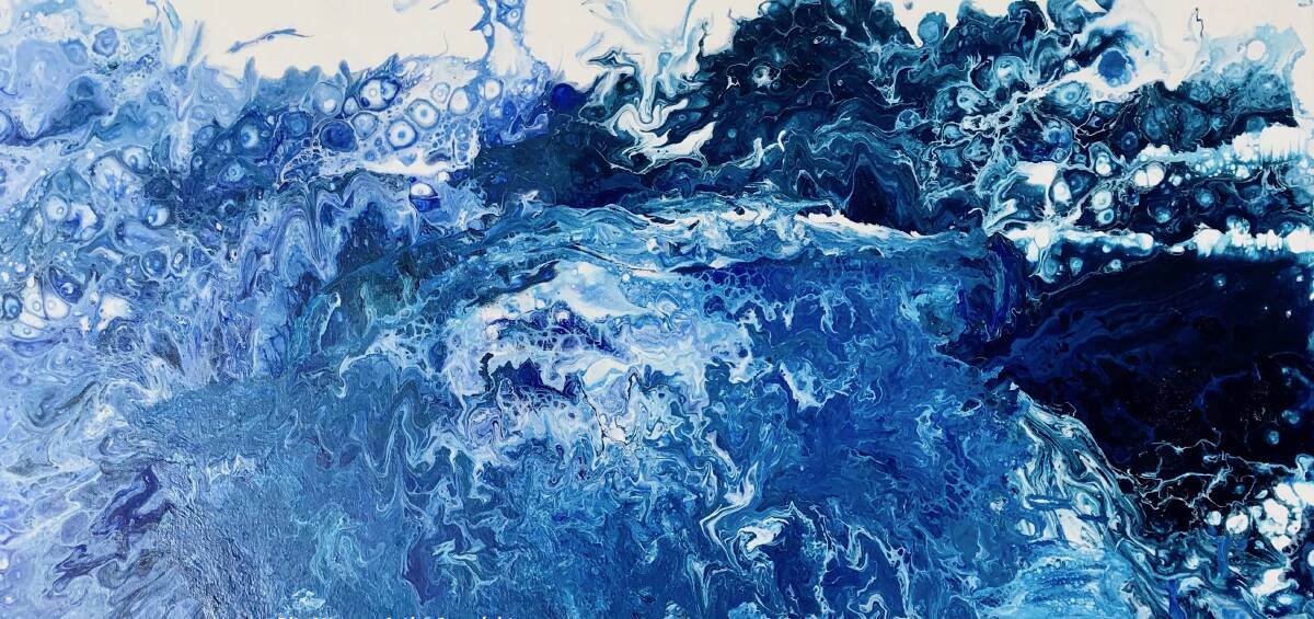 POUR IT ON: Rita Waghorn will run the last Cobargo Creators workshop for 2018. Participants can learn techniques of acrylic-pour painting.