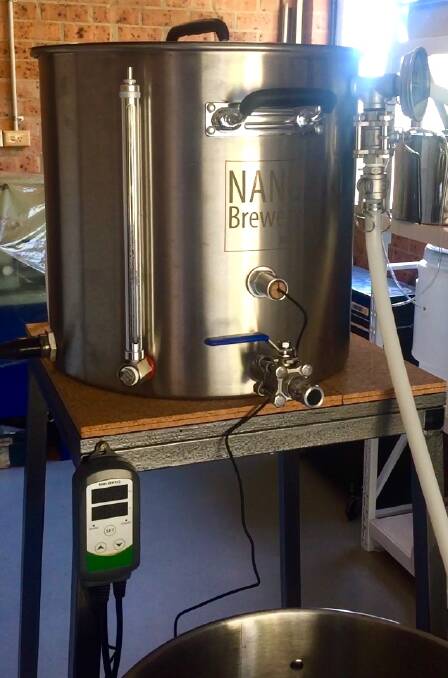 One part of Bruce Finley's 50 litre home-brew set-up.