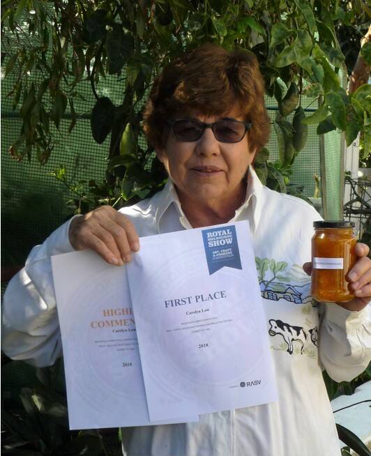 MARVELLOUS MARMALADE: Narooma's Carolyn Low is still celebrating her Royal Melbourne Show mandarin marmalade win. And now she's brewing up more.
